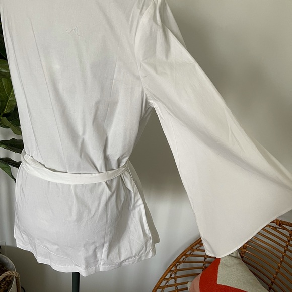 New York and Co white cotton tie top - Picture 8 of 11